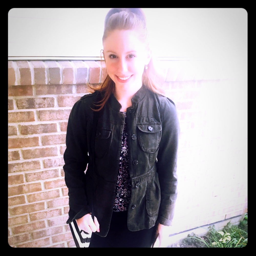 Loft green utility jacket